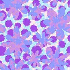 Obraz premium Floral summer seamless flower pattern for fabrics and textiles and packaging and gifts and cards and linens and kids