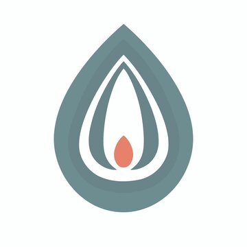 female vulva icon logo for gynecological health theme created with Generative AI technology