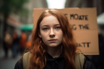 Obraz premium New generations fighting for their rights in the streets. Generative AI