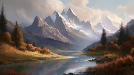 Beautiful mountains in the Alps