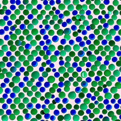 A repeating pattern of interlocking circles in shades of blue and green, resembling a water droplet2, Generative AI