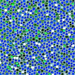A repeating pattern of interlocking circles in shades of blue and green, resembling a water droplet5, Generative AI