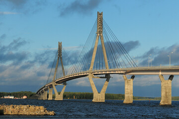 Replot Bridge On Kvarken Islands Finland On A Beautiful Sunny Summer Day With A Clear Blue Sky