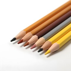 drawing pencils isolated on white background