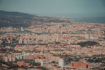 Fototapeta premium aerial view of the city