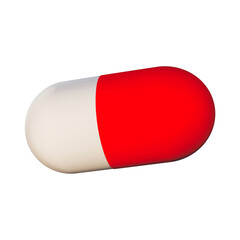 Pill form of medication. 3d rendering