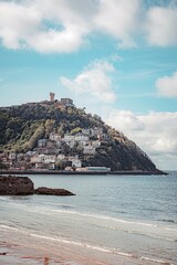 Naklejka premium view of the coast of the island of island