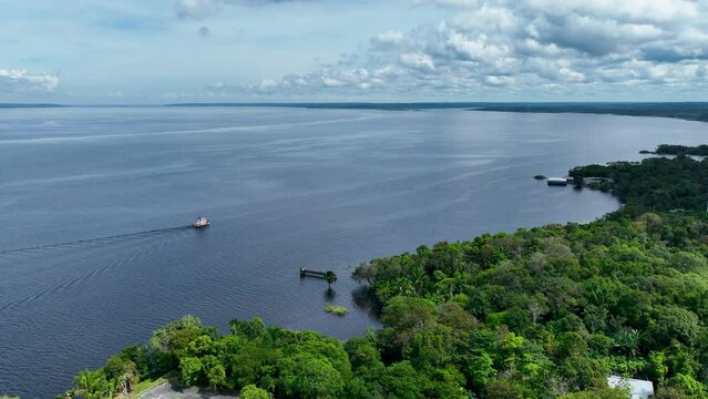 Amazon Forest At Manaus Amazonas Brazil. Riverside Channel. Forest Aerial View Amazon Green. Forest Outdoors Amazon Background Vegetation. Forest Green Summer Rainforest. Manaus Amazonas.