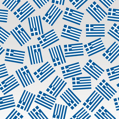 Bright pattern with flag of of Greece. Happy Greece day background. Bright illustration with flags of Greece.