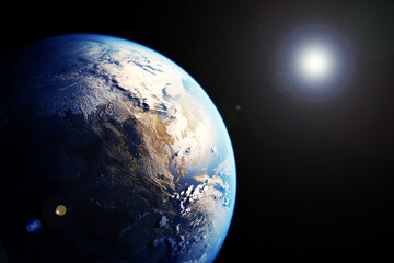 Planet Earth, a view from space. Elements of this image furnished NASA.