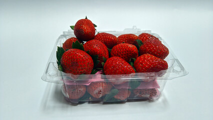Strawberry isolated. Strawberries on white