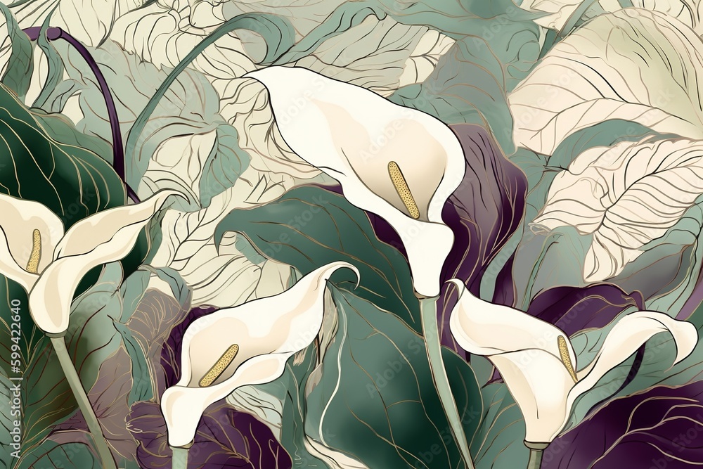 Poster a cluster of white flowers arranged in close proximity to one another generative ai