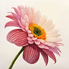 pink gerber daisy,IA image.