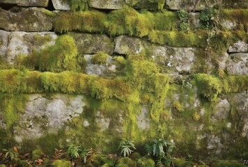 moss covered rocks, generative ai