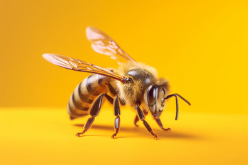 bee on a flower made with generative ai