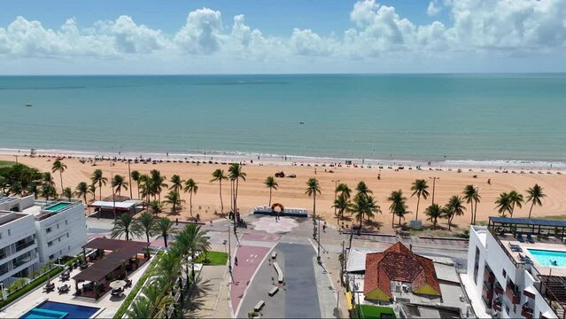 Busto Tamandare At Joao Pessoa Paraiba Brazil. Seascape Bay Water. Infrastructure Skyline Megalopolis Beautiful. Infrastructure Cityscape Megalopolis Business Center Business.