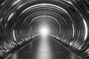 Naklejka premium abstract silver metal mural wallpaper. AI generative