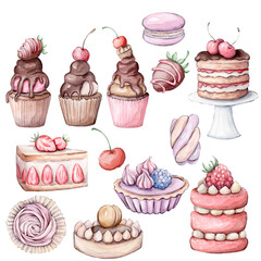 set of cakes