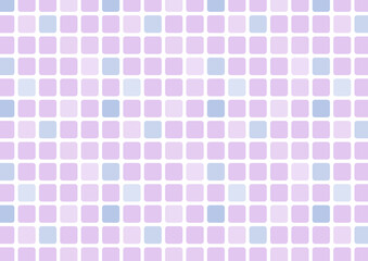 きれいな色の角丸正方形タイルのモザイクシームレスパターン背景_紫色