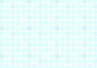 きれいな色の角丸正方形タイルのモザイクシームレスパターン背景_青色