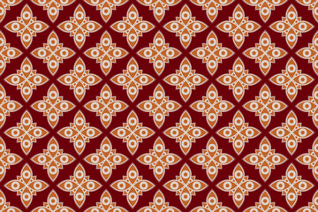 Vector vintage traditional batik seamless pattern. Indonesian batik with the Batik Kawung motif.