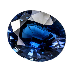 Blue sapphire, transparent background, remove background. AI generative