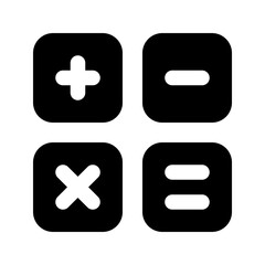 calculator glyph icon