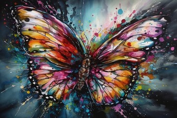 Fototapeta na wymiar background with butterfly