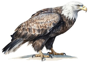 Fototapeta premium golden eagle isolated on white