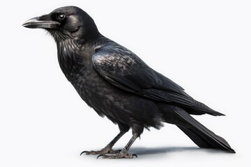 Fototapeta premium crow on white background