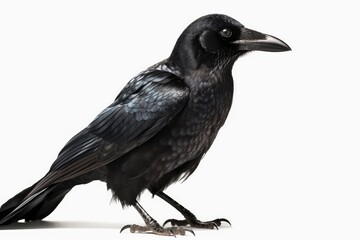 raven on white background