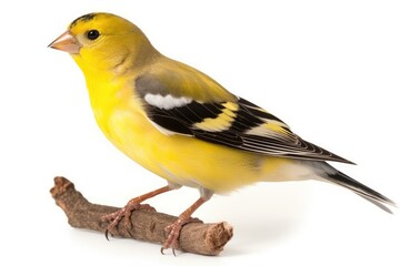Fototapeta premium yellow wagtail isolated on white background