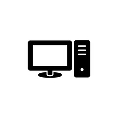 Computer icon vector. computer monitor icon.