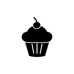 Cup cake icon vector. cake icon. bakery. muffin