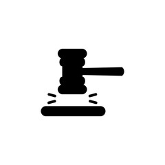 Gavel icon vector. judge gavel icon. auction hammer