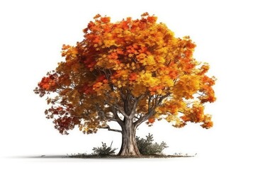 autumn tree isolated
