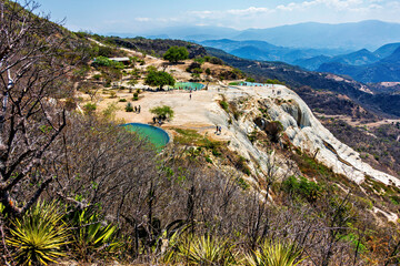 Herve el Agua, Waterfall, rocks, hillside, Oaxaca, Mexico