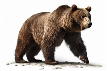 Obraz na płótnie Canvas brown bear isolated on white