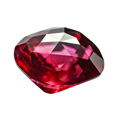 Fototapeta premium Ruby, white background, transparent background. AI generative