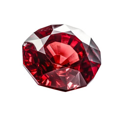 Ruby, white background, transparent background. AI generative