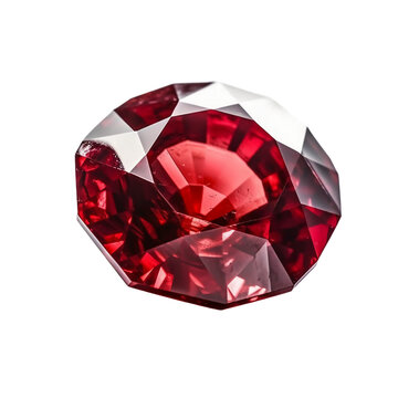 Ruby, white background, transparent background. AI generative