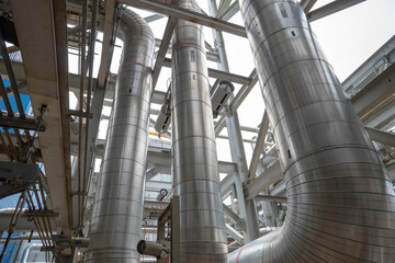 Heat recovery Steam Generator with pipe line, air intake and Up stair. The photo is suitable to use...