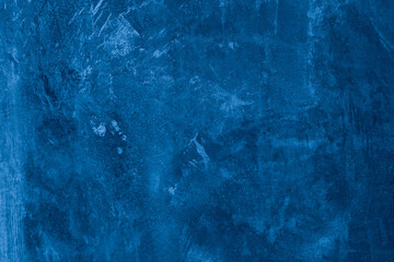 Old wall pattern texture cement blue dark abstract  blue color design are light with black gradient background.