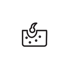 Hair Scalp Skin Outline Icon