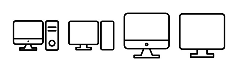 Computer icon vector illustration. computer monitor sign and symbol