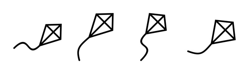 Kite icon vector illustration. kite sign and symbol