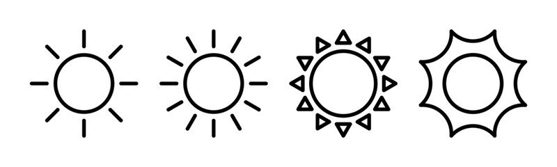 Sun icon vector illustration. Brightness sign and symbol.