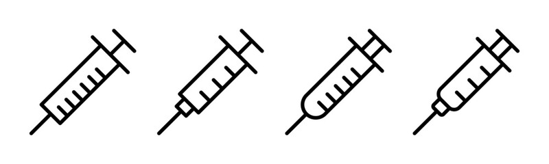 Syringe icon vector illustration. injection sign and symbol. vaccine icon