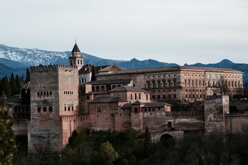 Fototapeta na wymiar Spanish medieval castle in the mountains