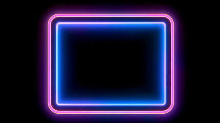 Obraz na płótnie Canvas Parallelogram rectangle picture frame with two tone neon color shade motion graphic Generative AI